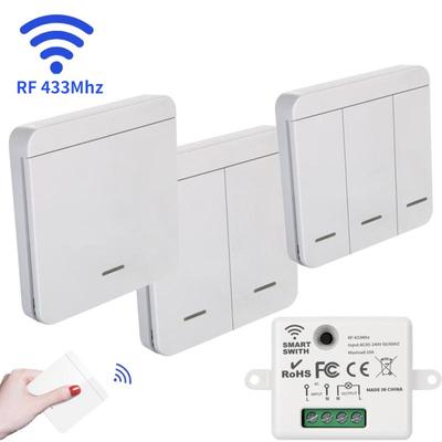 Wireless Smart Wall Switch RF 433Mhz Interruptor Light Switch Remote Control 86 Panel Receiver For Lamp Home Decoration