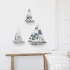 3 Pezzi Decorazione Murale Vela in Legno Costiera Nautica Spiaggia Scultura Nave Casa sul Lago Appeso a Parete Decorazione per Camera da Letto Bagno Stanza dei Bambini