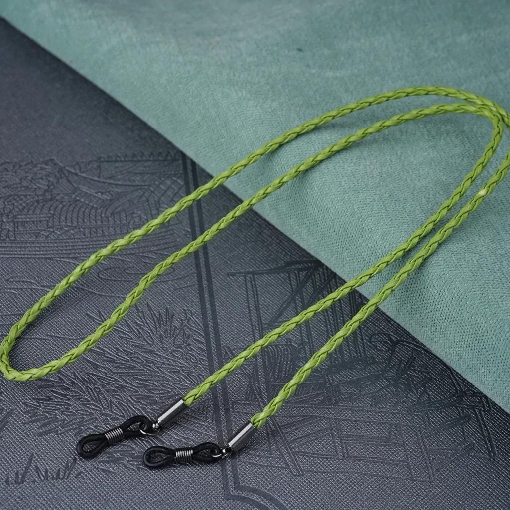 Sports Anti-Slip Glasses Leather Rope Chain Eyewear Braided Glasses Lanyard Strap Vintage Convenient Durable Glasses Accessories