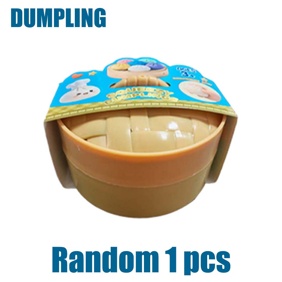Dumpling Stress Balls Fidget Sensory Toy Simulation Food With Steamer Squeeze Dough Ball Stress Relief Hand Toy 1-5 Pcs