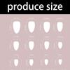 24 Pcs French Tip Press On Nail Almond Shape False Nail Elegant Flowers Acrylic Nail Glossy Full Cover Stick On Nail