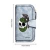 Gothic Skull Grenade Pattern Bifold Long Wallet Fashion Portable Multi Card Slot Purse for Daily Use