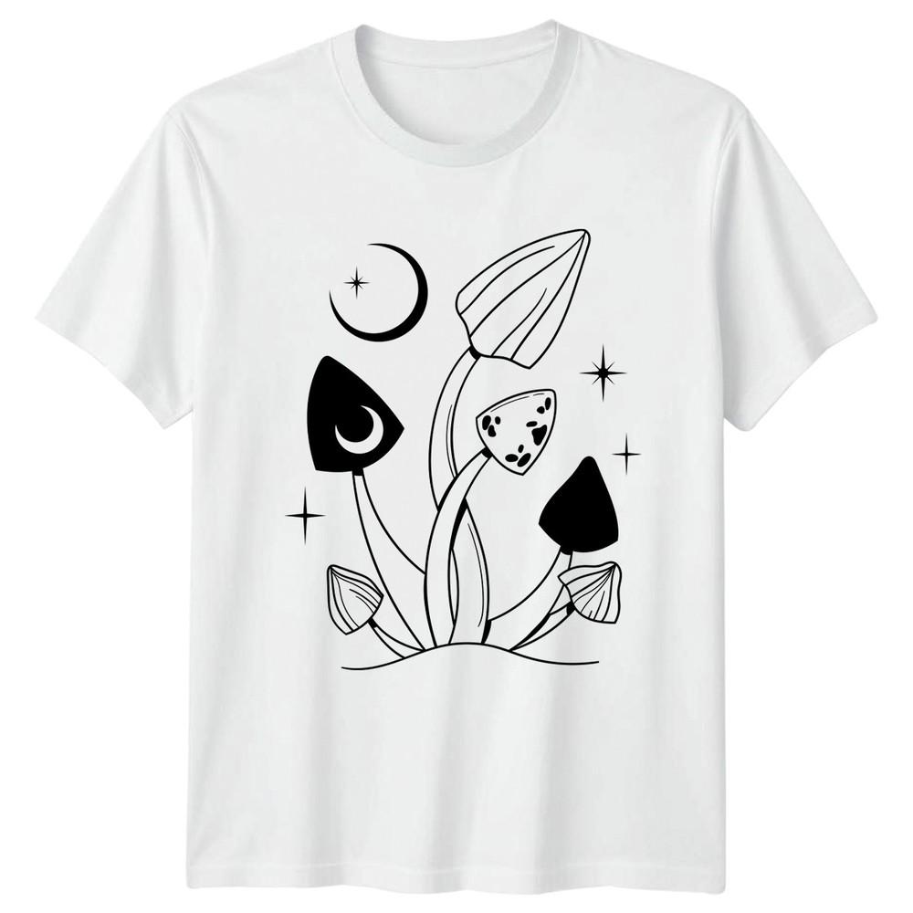 Mystical Mushroom Moon Stars TShirt Witchy Nature Bohemian Gift S