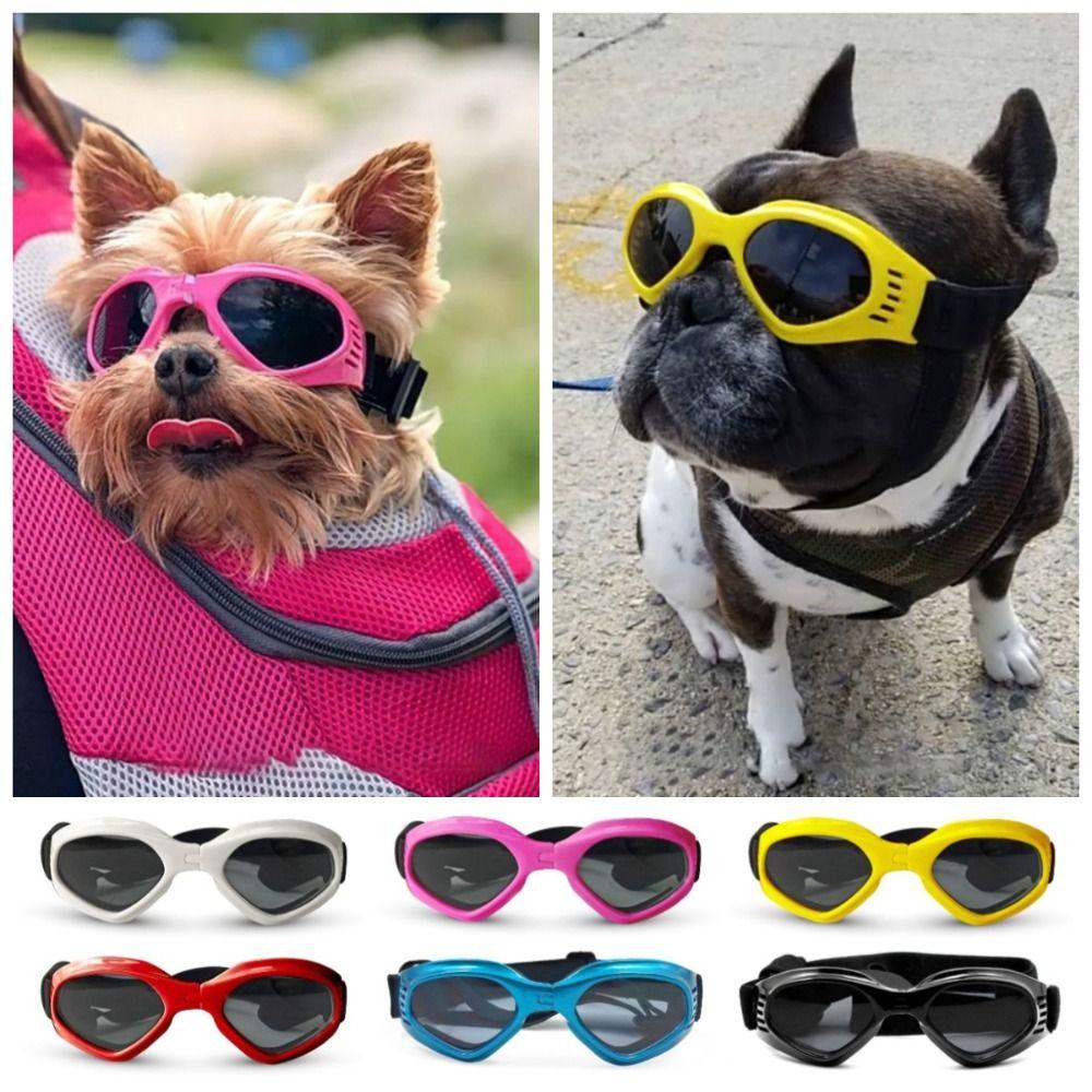 Adjustable Pet Sunglasses Foldable Dogs Goggles Comfortable To Wear Dog Eyewear  Photography Prop