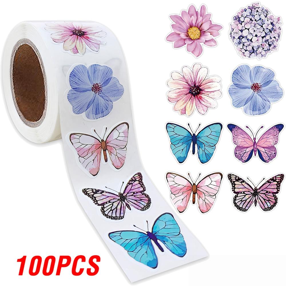 100-500Pcs High-Quality Butterfly High-Quality Flower High-Quality Sticker High-Quality 8 High-Quality Design High-Quality Colorful High-Quality