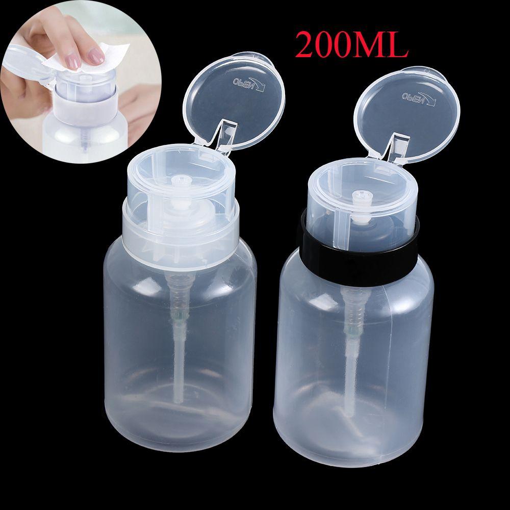 200mL UV Gel Cleaner Pump Dispenser Container Empty Bottle Clean Acetone Nail Polish Remover