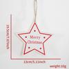 Wooden Christmas Unique Tree Tags Vibrant Red Star Hangings For Decor Home