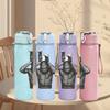 1PC Muscular Male Torso Minimalist Sketch Print 750ml Portable Sports Water Bottle Leakproof Gym Outdoor Travel Drink Cup