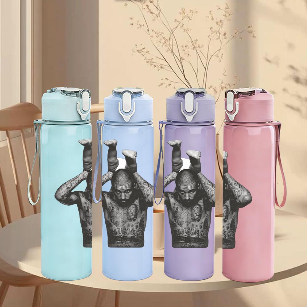 1PC Muscular Male Torso Minimalist Sketch Print 750ml Portable Sports Water Bottle Leakproof Gym Outdoor Travel Drink Cup