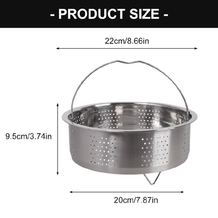 Stainless Steel Steamer Basket for Metal Steamer Insert Steaming Rack with Handle Vegetables Fruit Colander Strainer