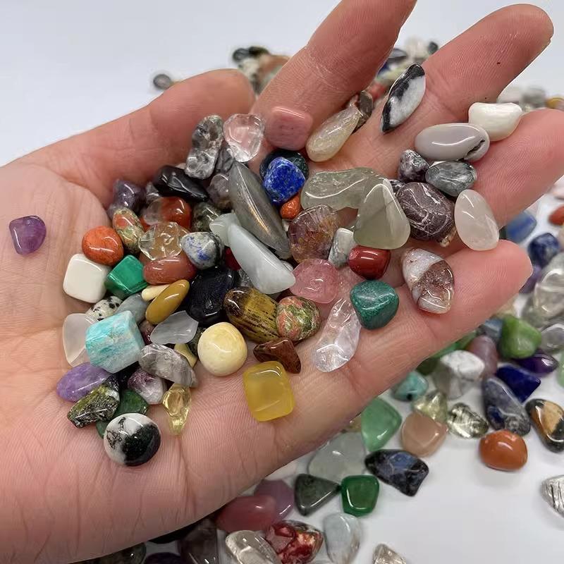About 80 types of natural crystal minerals, crushed stone ornaments, crystals, fish tank flowerpot landscape stones, raw stone viewing, 8-15mm