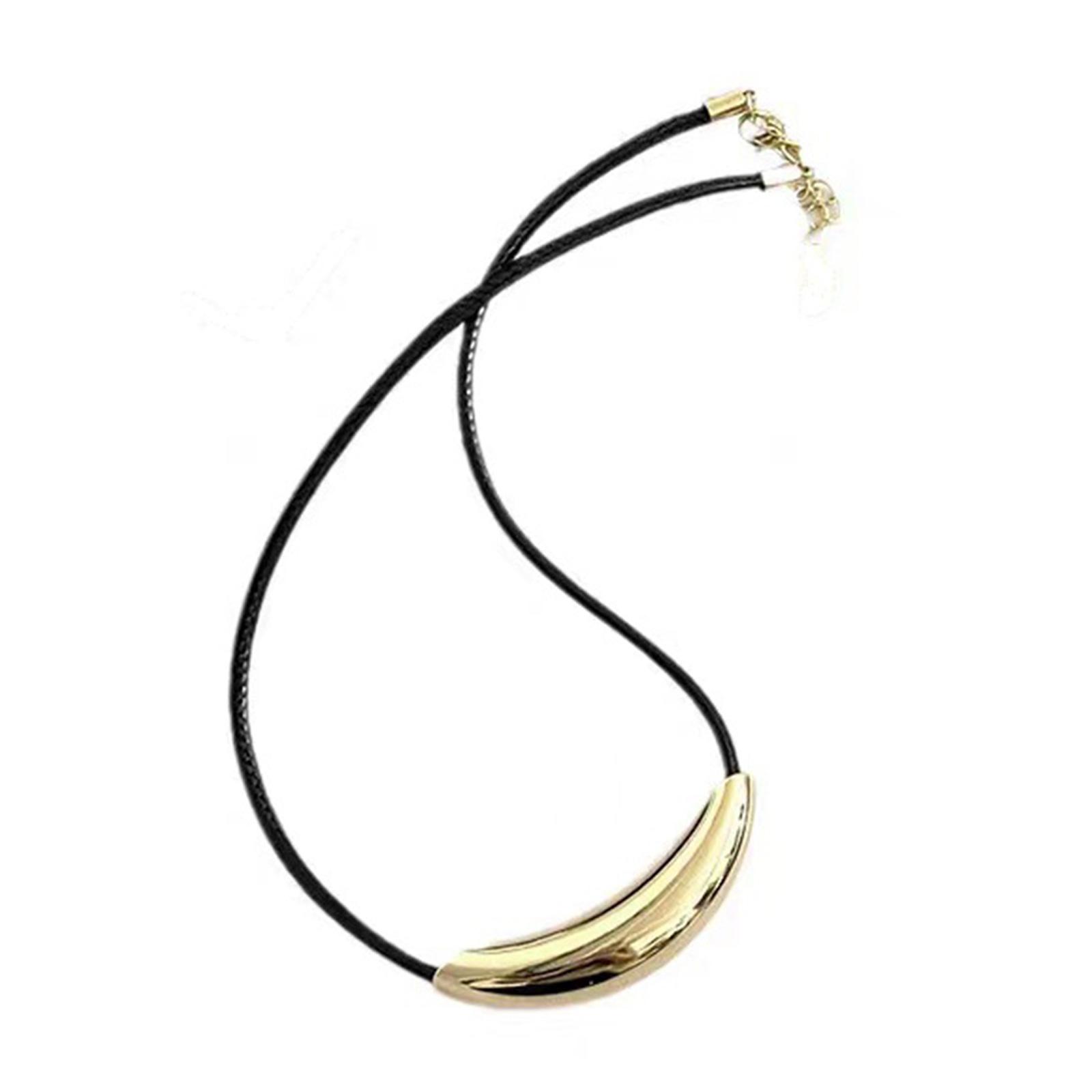 

Модное женское ожерелье-подвеска из титановой стали на кожаном шнурке, стильное украшение, удобное для повседневной носки