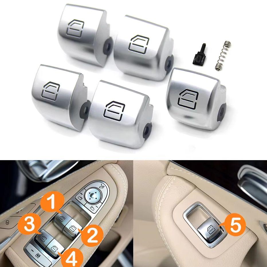W205 W253 W213 W293 W222 Car Master Passenger Door Window Switch Button Cover Cap Replacement For Mercedes Benz C E GLC S Class Power Window 7