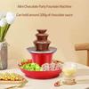 Fontana di Cioccolato Multiuso a 3 Livelli Elettrica per Fonduta di Cioccolato, per Sciogliere Caramelle e Fare il Formaggio Fuso