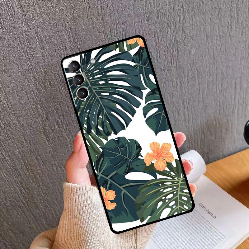 Tropische Blumen Handyhülle Für Samsung Galaxy S26 S25 S20 S21 S22 S23 S24 Ultra S10 Plus S24 FE S25 FE Cover