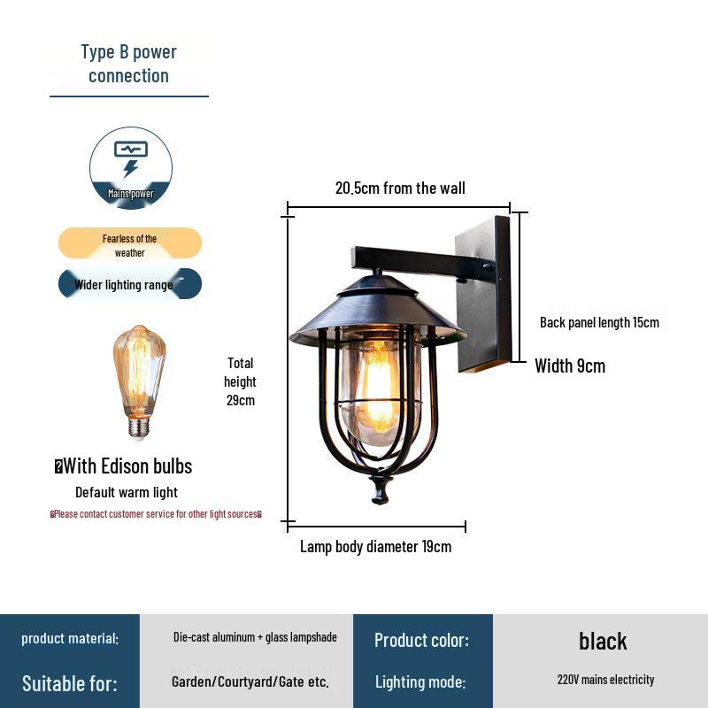 European Style Waterproof Solar Wall Lamp: Super Bright Antique Design for Outdoor Courtyards, Corridors, and Villa Hallways