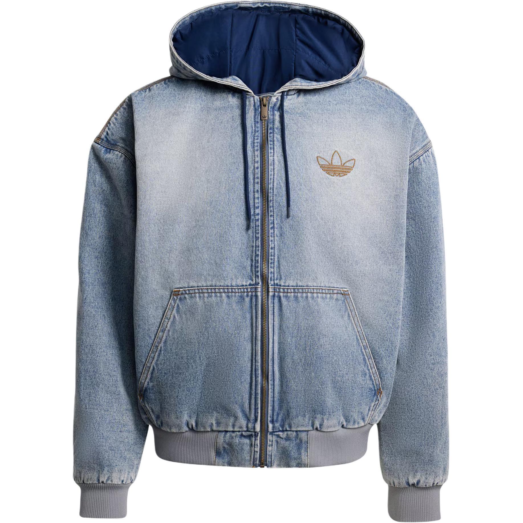 adidas Denim Padded Jacket Indigo Denim Men s KE0131 L