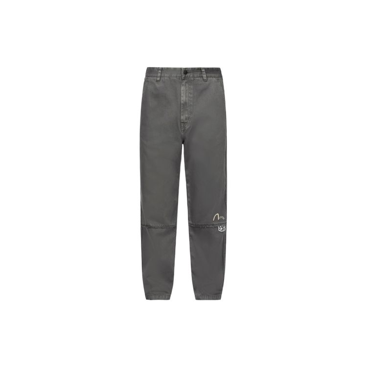 Fukushin Evisu Fabric Splicing Fashion Style Sports Casual Pants Men pants 2ESGNM4SP5237FFCT