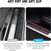 5PCS Car Door Sill Protector for 2024 2025 Dodge Hornet, Carbon Fiber Textured Leather Door Sill Guard Decoration Stickers Waterproof Door Threshold