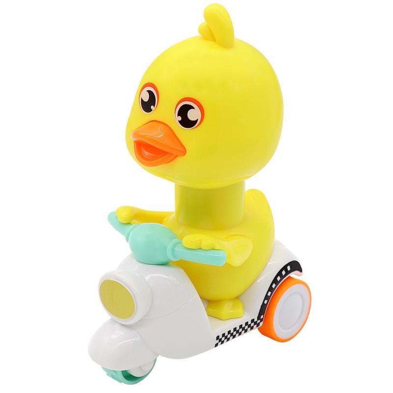 Popular Press Duck Toy Car Animal Shaped Plastic Material Inertial Forward Cartoon Toy