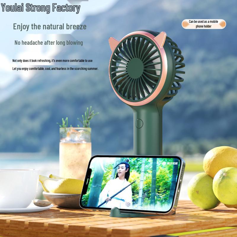 Portable Mini Folding Fan - Low Noise, Handheld for Outdoor & Office Use