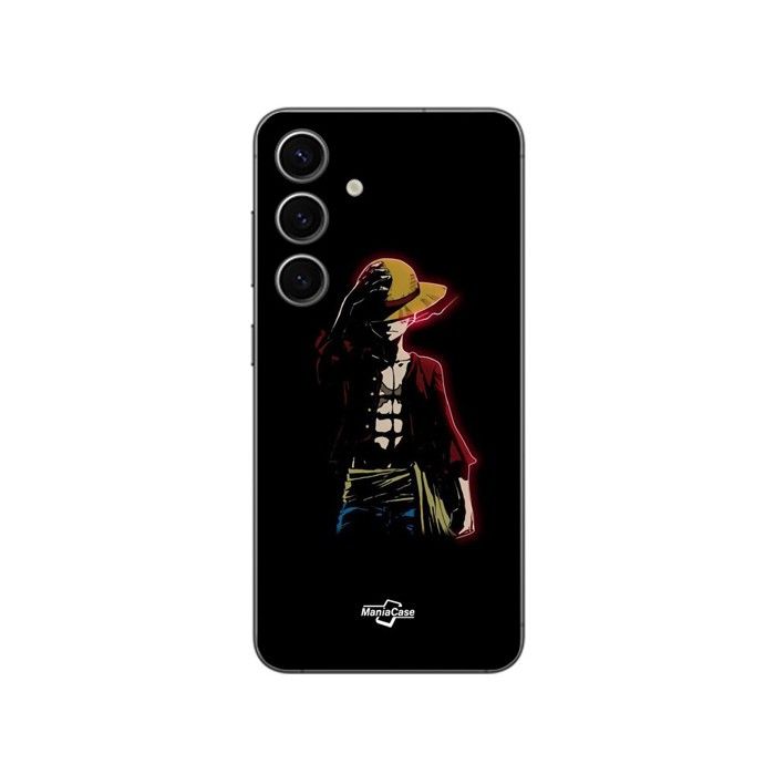 Coque de téléphone - MANIACASE - Samsung Galaxy S25 - Silicone TPU - One Piece Manga - Fond Noir
