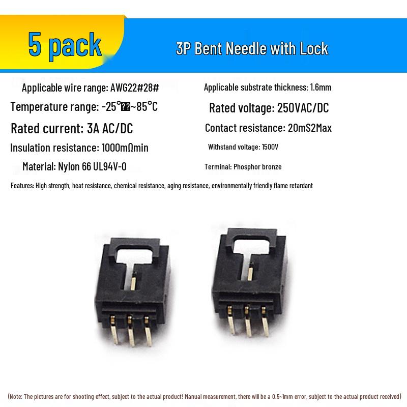 2.54 Lockable DuPont Connector: 2P & 3/4/10P Straight/Bent Pin Header MX2.54 Socket