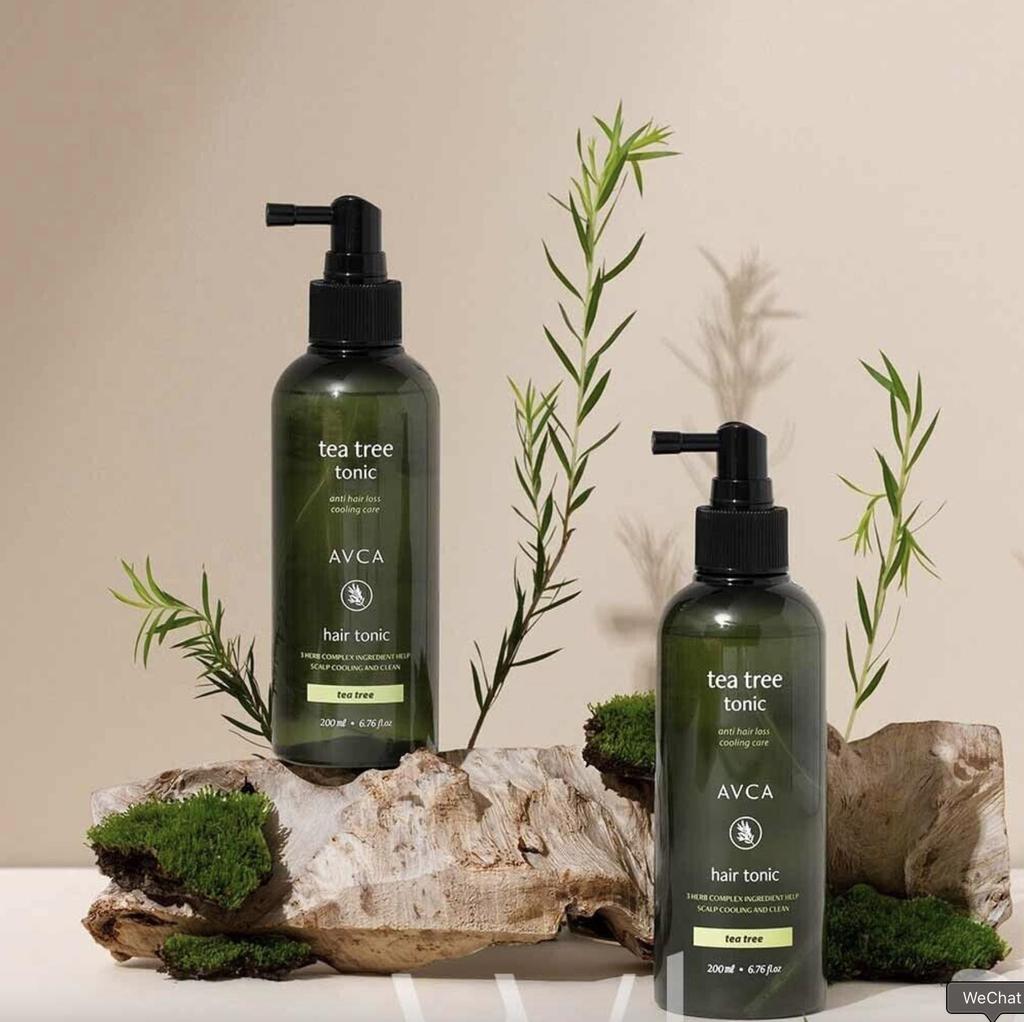 Lotion tonique anti-chute à l'arbre à thé pour cuir chevelu AVCA 200 ml
