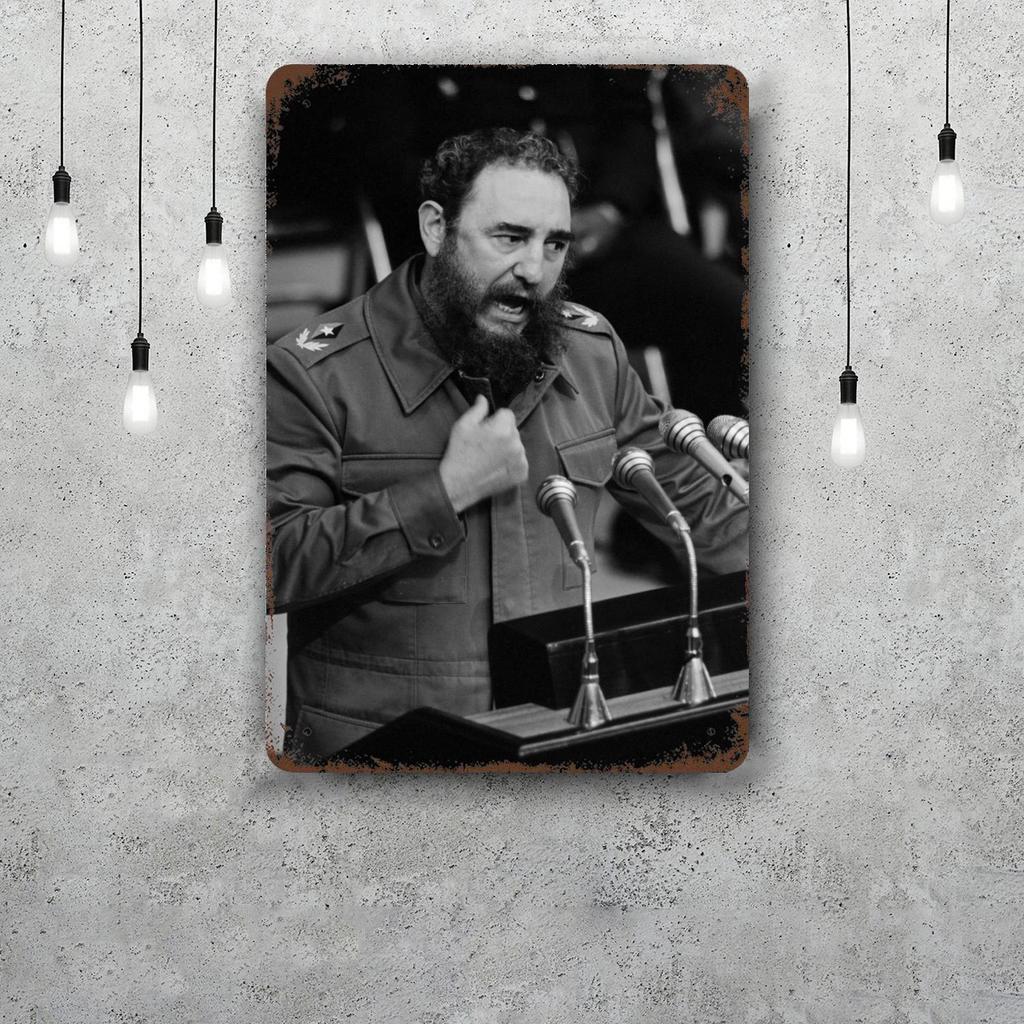 fidel castro Chairman Vintage Metal Tin Signs Posters Decor Retro Metal Plaque Wall Art Decor for Garage Bar