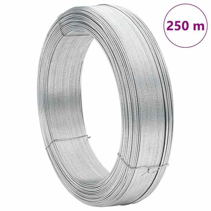 VidaXL Fil de liaison de clôture 250 m 1,4 mm Acier