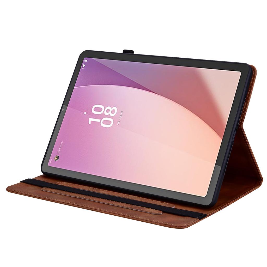For Lenovo Tab M9 Leather Case Heart Imprint Foldable Stand Card Slot Stylus Holder Tablet Cover