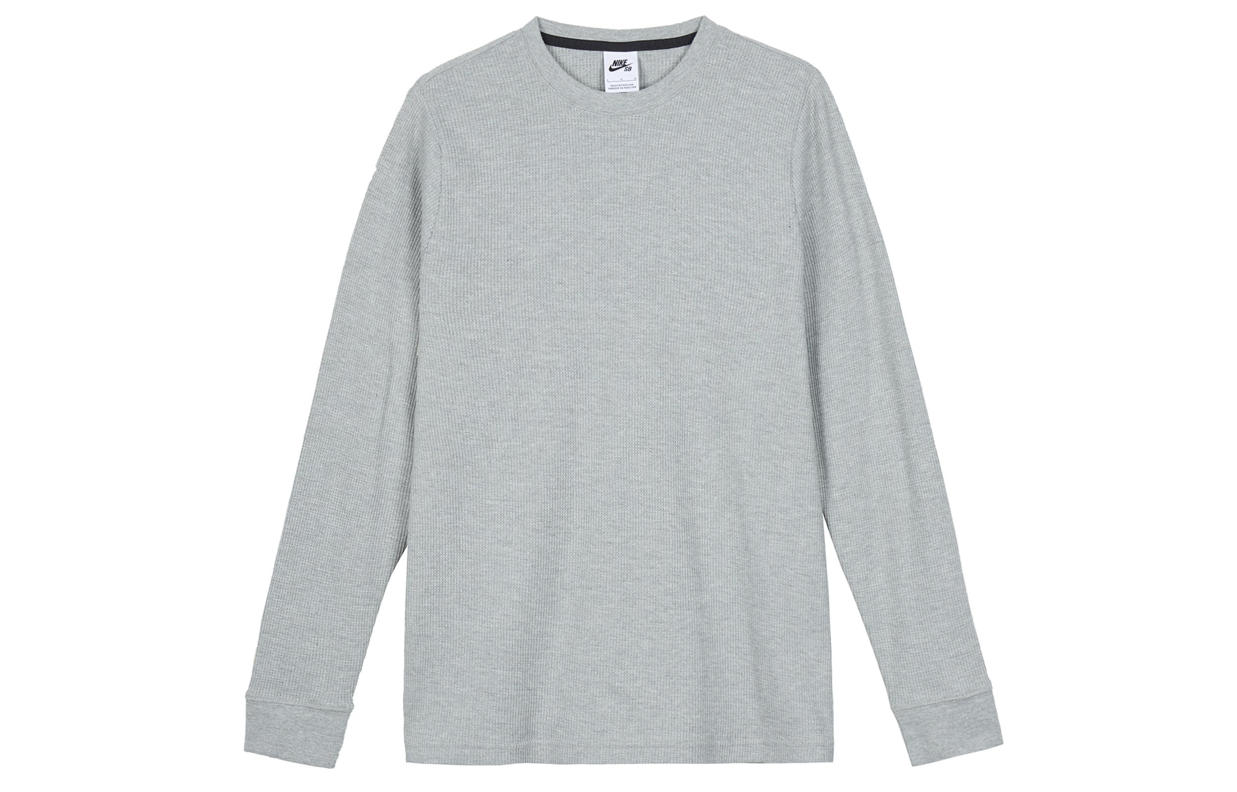 Nike Knitwear Men s Toned Dark Gray Crew Neck Moderate Base Layer DA4239-063 XS