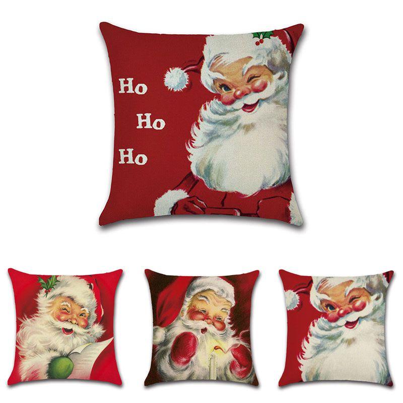 Festive Christmas Pillow Case With Elegant Linen Cushion Cover For Home Decor
