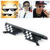 Mosaic Sunglasses Cool Party Vintage Shades Eyewear For Men Women Pixelated Sunglasses Unisex Gift Toy Funny Glasses