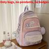 Cute Contrasting Color Backpack With Large Capacity And Letter Design Print