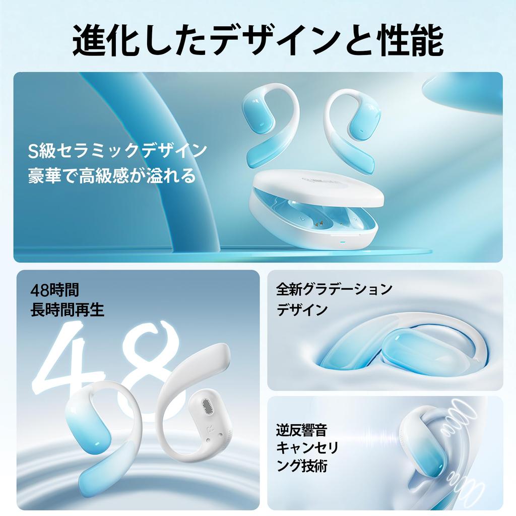 Kinglucky Wireless Open Ear Bluetooth with Air Conduction Earphones That Do Not Block Your Open Listen While Ultimate Bluetooth Instant No Sound Up To