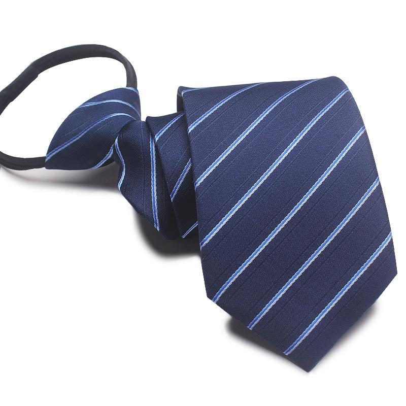 Men's 8cm No-Knot Zipper Tie - Easy-Pull Business Formal Tie