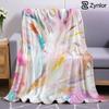 Multicolor Splash Brush Art Ultra Soft Sherpa Fleece Blanket Fluffy Warm Halloween Cozy Throw for Sofa Couch Bedroom All Season