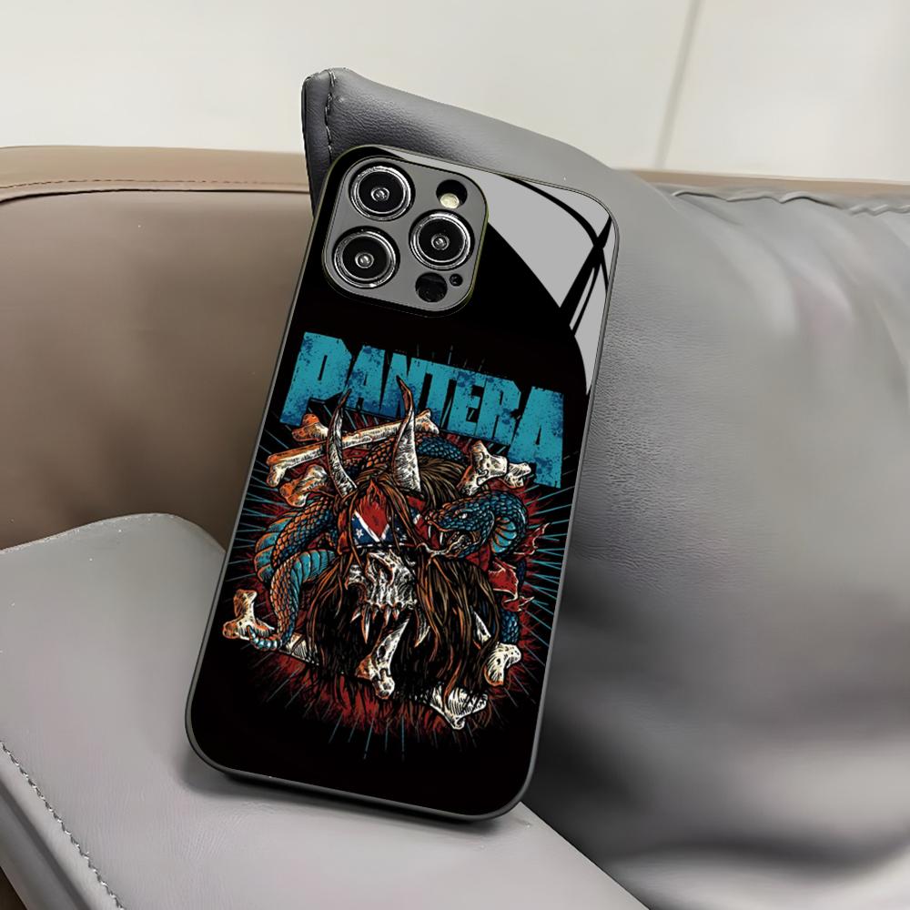 Pantera Ritual Metal Band Handyhülle für Iphone 17 Air 16 15 14 12 11 13 Pro Max Mini X Xr Xs Puls Schwarze Glasabdeckung