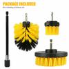 4Pcs Detailing Drill Brush Kit Car Wash Brush Hard Bristle Drill Auto Scrubber Detailing Cleaning