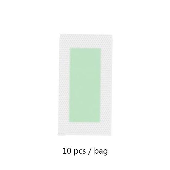 

10 шт., одноразовая восковая бумага для удаления волос для мужчин и женщин, воск для удаления волос на лице и подмышках, для губ 10 pcs зелёный