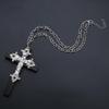 Vintage Gothic Collar Necklace Wooden Cross Pendant Necklace Streetwear Jewelry