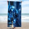 Toalla de Playa Camión Rayo Estampado Vehículo Eléctrico Diseño Trueno Secado Rápido Suave Microfibra Toalla de Baño Para Hombres Niños Regalo