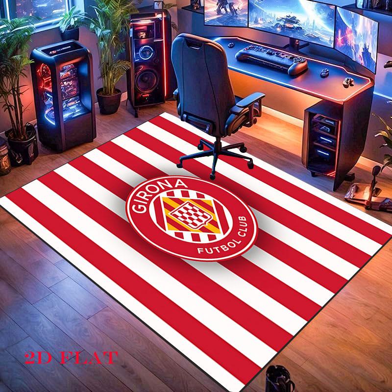 Girona FC Carpet Rug for Living Room Bedroom Home Sofa Decoration,Kids Play Nonslip Floor Mat