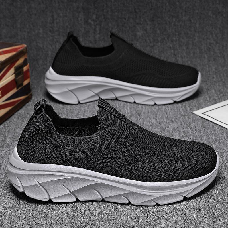 2025 Elderly Cloth Shoes Autumn Soft-soled Breathable Mesh Shoes Men's Middle-aged and Elderly New Sports Shoes Non-slip Walking Shoes
