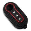 Silicone Car Remote Key Case Cover Shell Holder For Fiat Abarth 500 595 124 Spider Ducato Panda Tipo Bravo