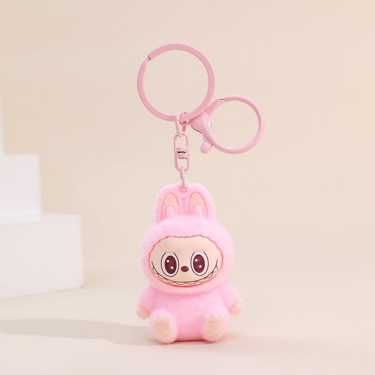 Portachiavi Kawaii con Fiocco Ciondolo da Appendere per Auto Decorazione Cartone Animato Portachiavi da Appendere per Zaino Ciondoli Portachiavi Regalo per Bambino 1PCS rosa