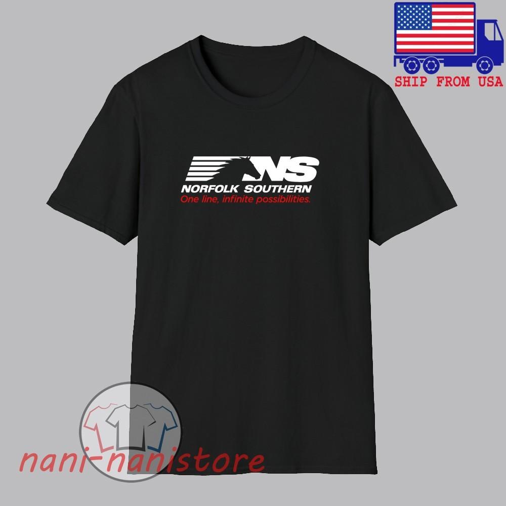 Norfolk Southern Railway Men#039;s Black Size S5XL Unisex T-Shirt S