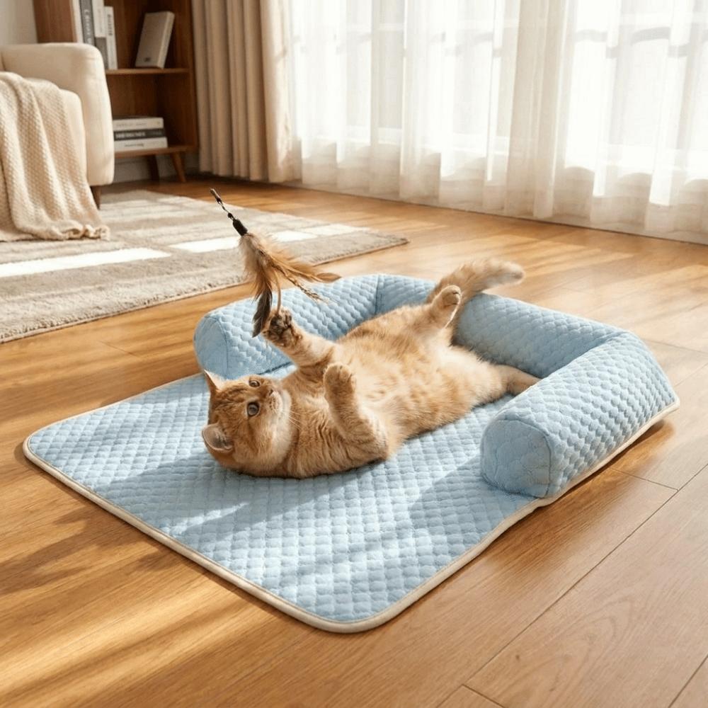 Non-Slip Pet Sleeping Pad Detachable Dog Sofa Cushion Dog Accessories Cat Cold Bed Mat  Pet Kennel