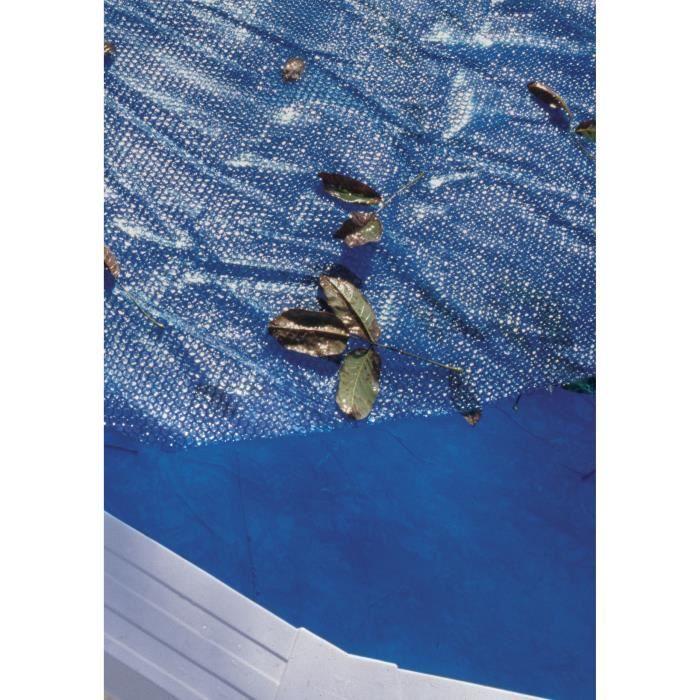 GRE - Bâche été à bulles pour piscine ovale de 5,00m x 3,00 m - Épaisseur 0,18mm